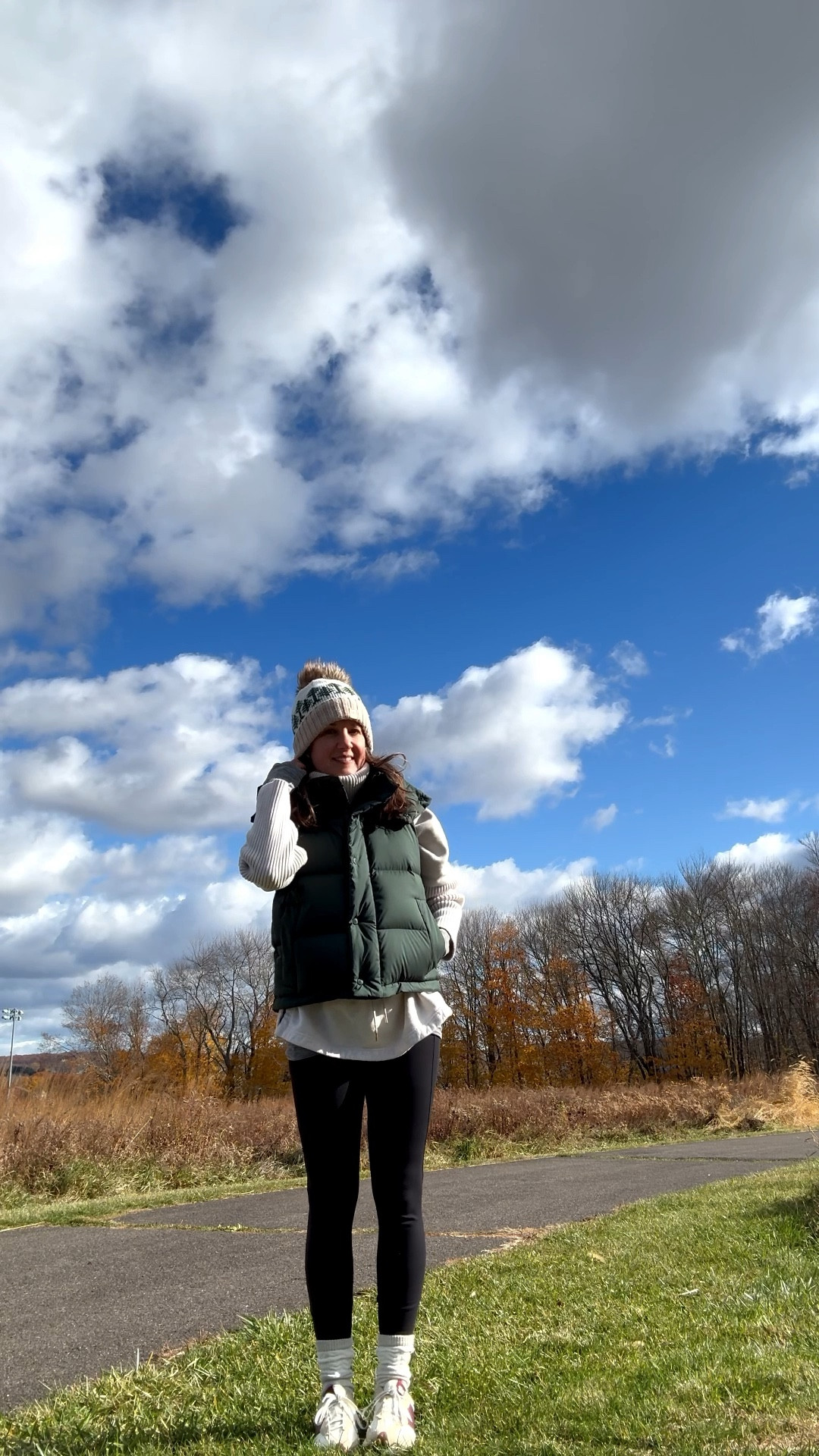 Cold autumn walks! Base layer, sweatshirt and puffer vest. Warm socks too!
My Varley longline sweatshirt is a favorite for outdoor activities and travel. 
My Lululemon puffer vest gets a ton of use! Way more than I expected. So warm. 

#LTKSeasonal #LTKActive #LTKOver40