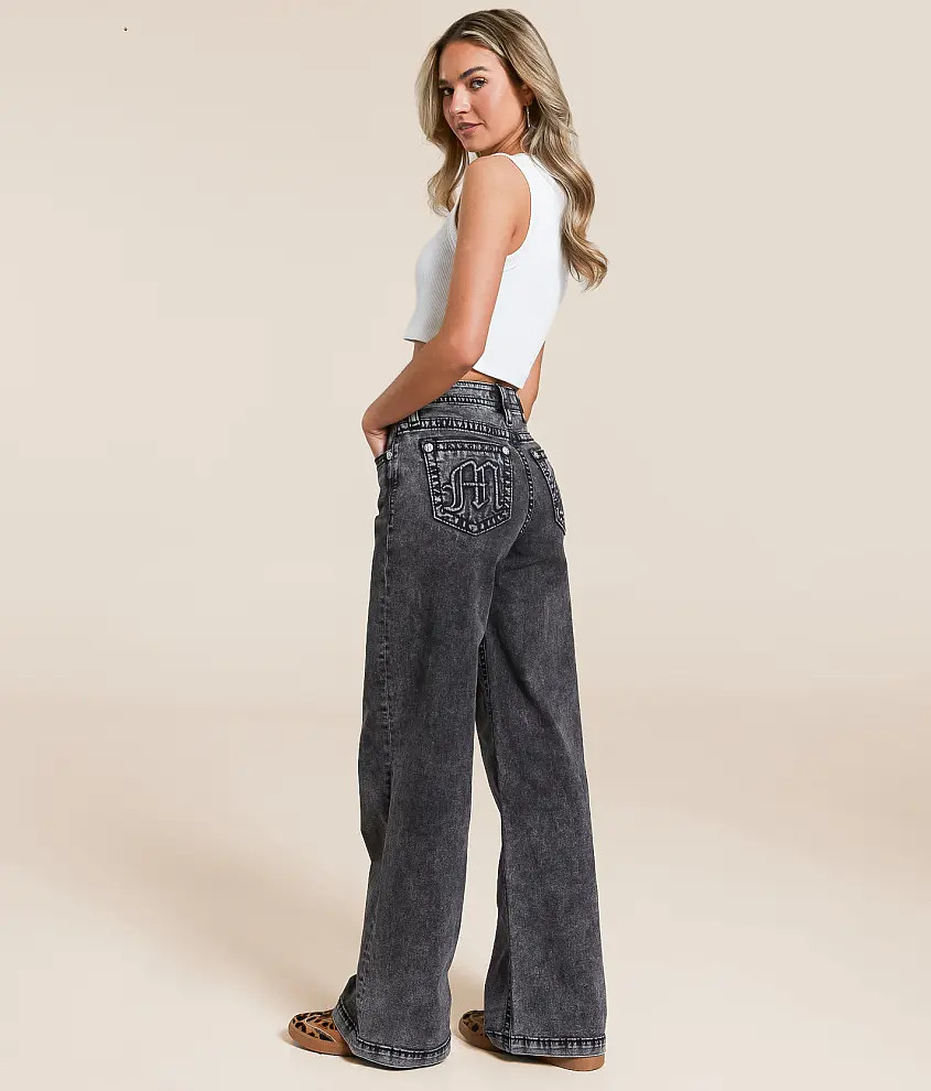 High Rise Wide Leg Stretch Jean | Buckle