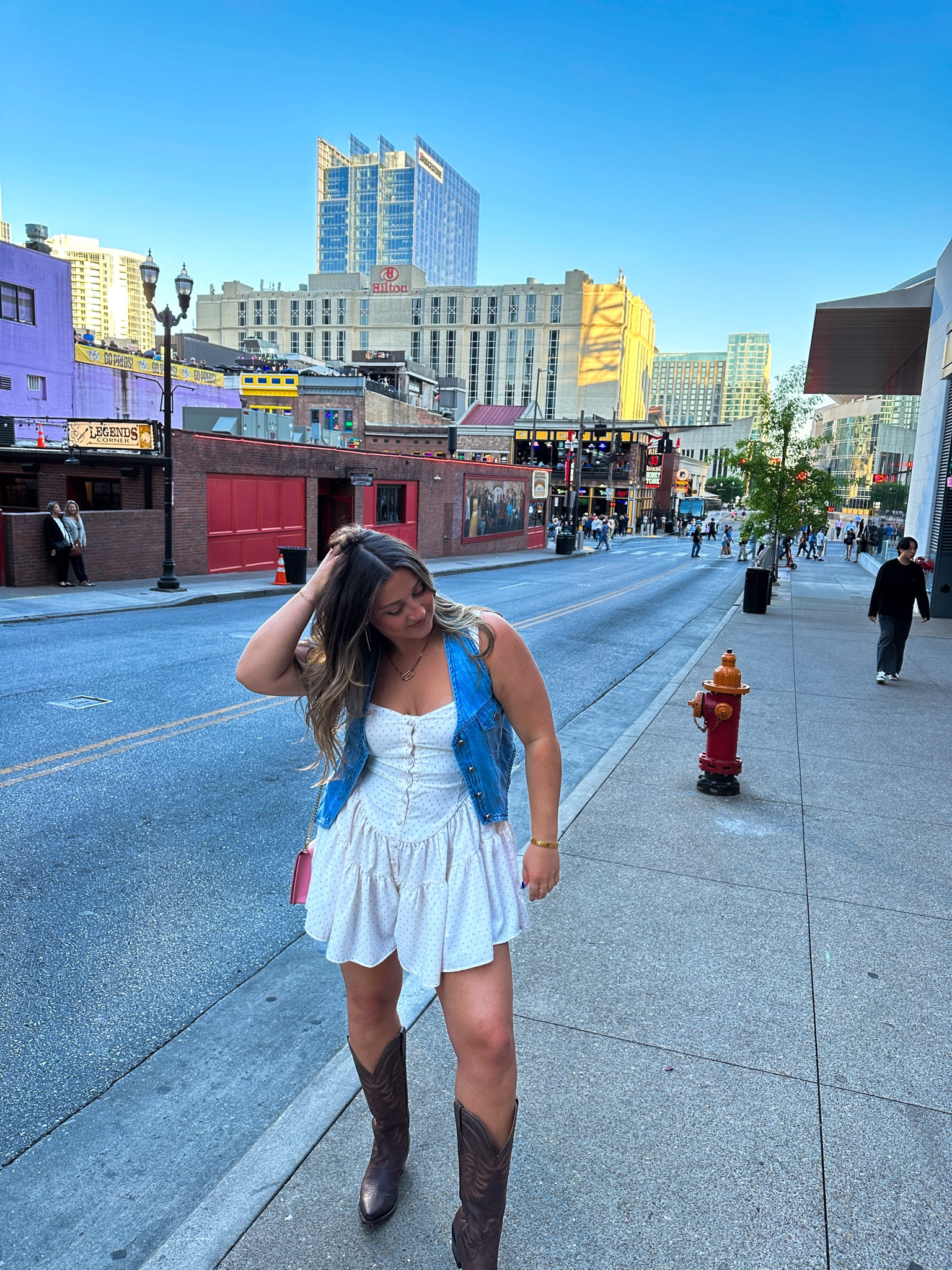 BEST NASHVILLE FIT EVER!!! Never gotten so many compliments:) I got a large in both the romper and vest! 

#LTKfindsunder100 #LTKSeasonal #LTKmidsize