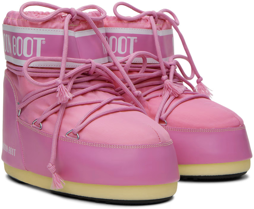 Pink Icon Low Boots | SSENSE