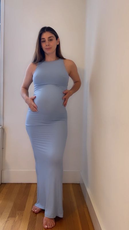 Maternity outfit for photoshoot blue dress maternity photoshoot 

#LTKSeasonal #LTKbump #LTKFind