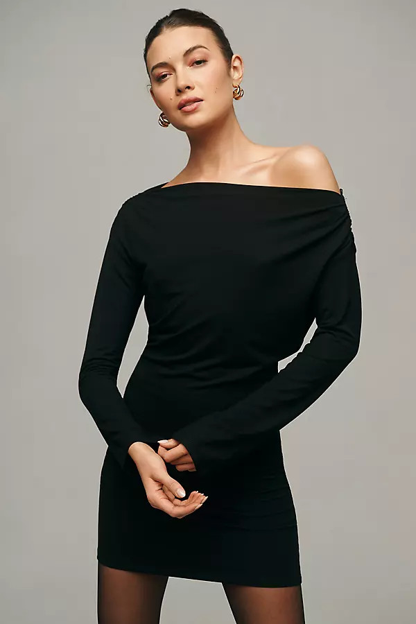 Reformation Eveline Long-Sleeve Knit Mini Dress | Anthropologie (US)