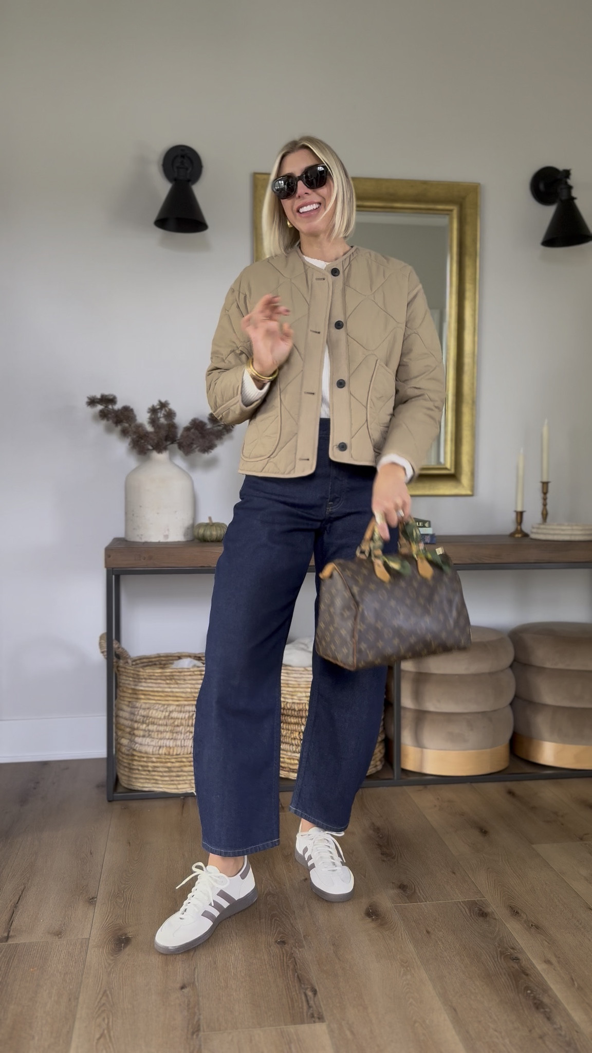 Comfy but pulled together—this dark-wash wide-leg jean is a dream for those “on-the-go” fall days.

Styled with a quilted jacket and fashion sneakers, this look is functional without being frumpy. Fall fashion that fits your real life? Yes, please.
Wearing my true to size 28 long in these jeans.
#casualfalloutfits #comfortandstyle #widelegdenim

#LTKSeasonal #LTKOver40 #LTKStyleTip