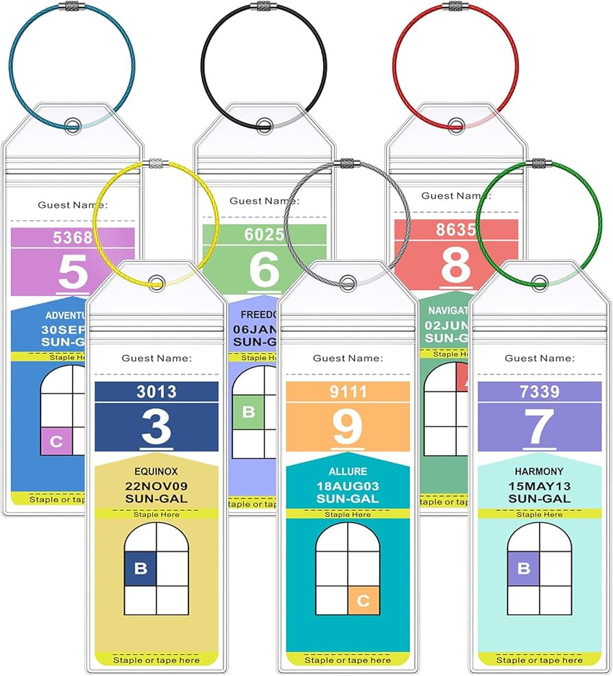 Cruise Luggage Tag Holder for Royal Caribbean Ships & Celebrity, 6Pack Clear Tags Cruise Travel E... | Amazon (US)