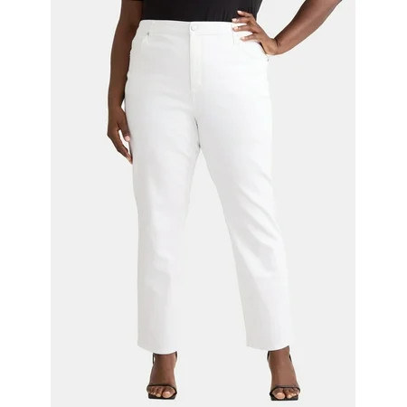Terra & Sky Women s Plus Size Straight Jeans Sizes 16WP-24WP | Walmart (US)