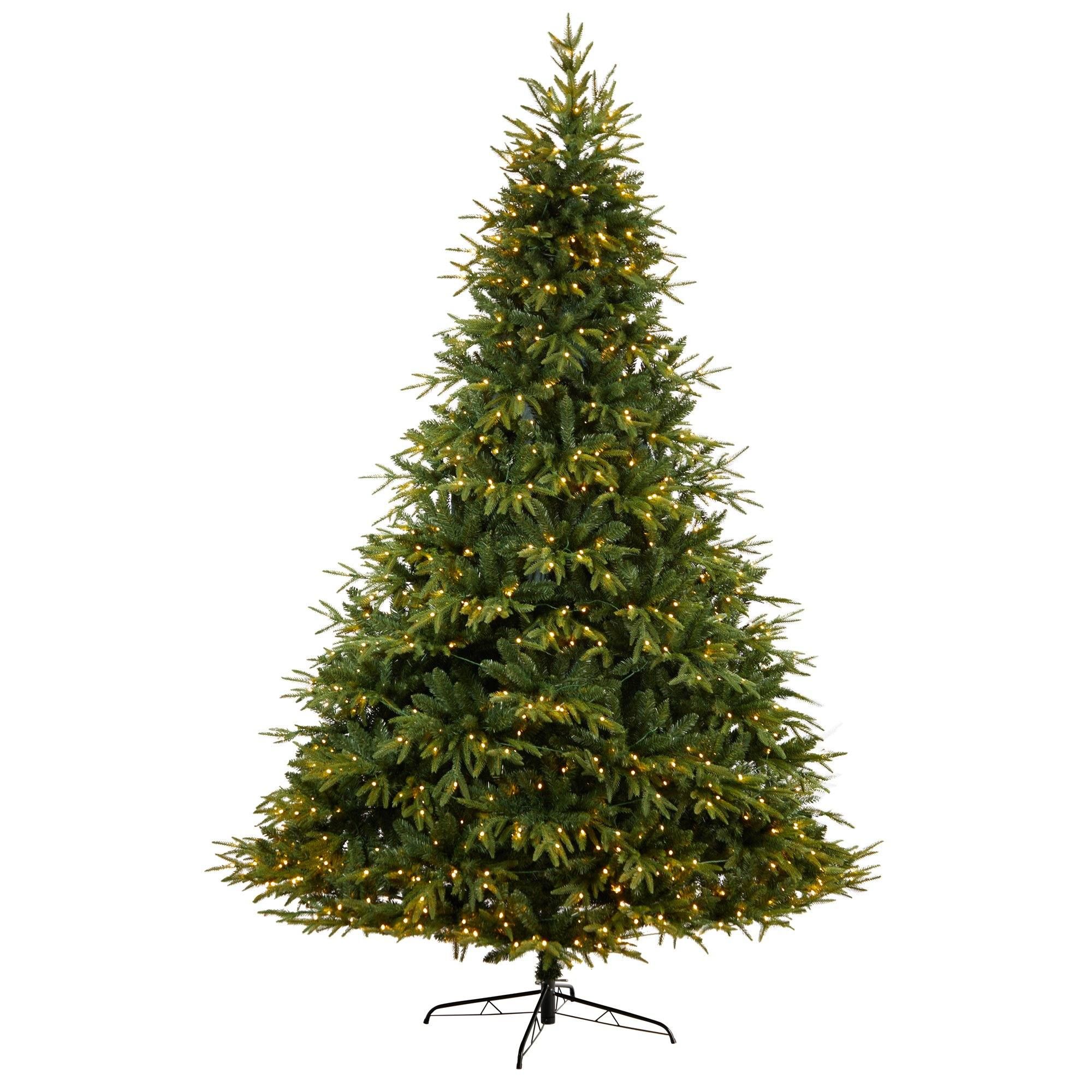 9’ Colorado Mountain Fir “Natural Look” Tree with 900 Multi LED Lights and 4600 Bendable Br... | Nearly Natural