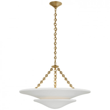 Mollino Medium Tiered Chandelier - Hand-Rubbed Antique Brass | Lighting Reimagined