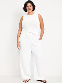 High-Waisted Linen-Blend Wide-Leg Pants | Old Navy (US)