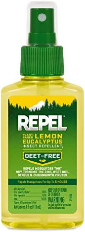 Repel Lemon Eucalyptus Natural Insect Repellent, Mosquito Repellent, 4-Ounce Pump Spray | Amazon (US)