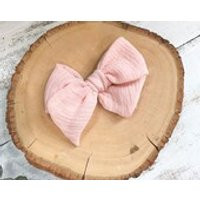 Blush Pink Gauze Pinwheel Bow Light Pink Bow | Etsy (US)