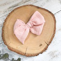 Blush Pink Gauze Pinwheel Bow Light Pink Bow | Etsy (US)