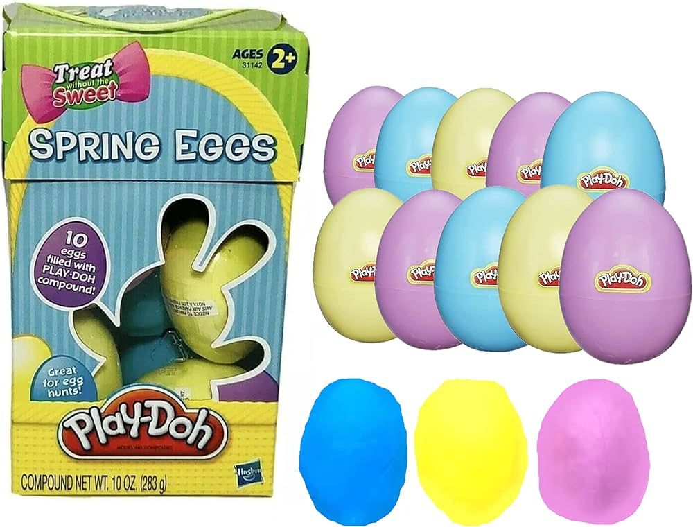 Easter Egg Hunt Filled Plastic Eggs- 10 Pack of 1 Oz Colorful Kids Doh- Play & Mold to Fun Dough ... | Amazon (US)