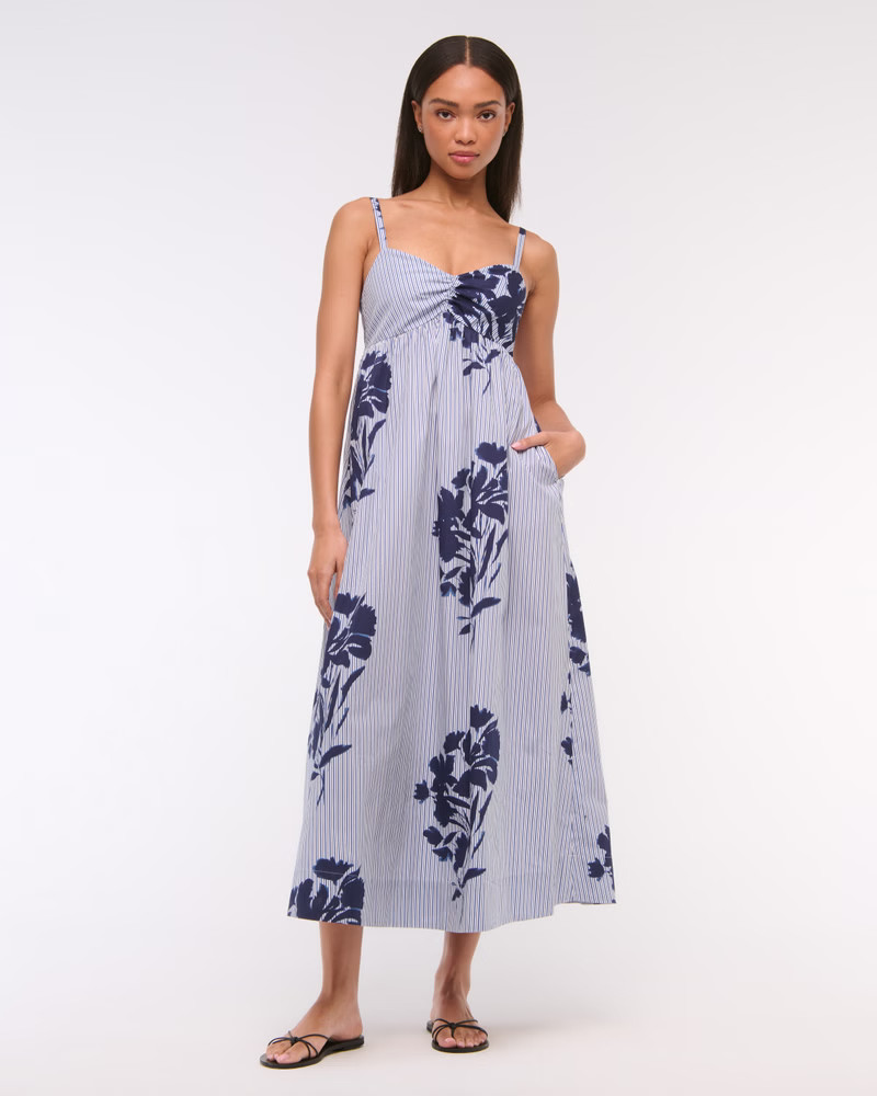 Sweetheart Babydoll Maxi Dress | Abercrombie & Fitch (US)