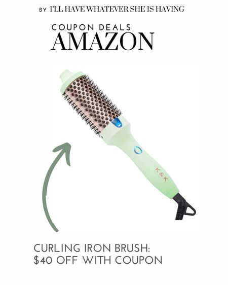 Amazon Deals with coupons - curling iron brush - $40 off with the clipped coupon
Amazon daily deals, Amazon finds, Amazon beauty, hair tools, straight hair, curly hair, wavy hair, blowout tools, Amazon coupon 

#LTKbeauty #LTKsalealert #LTKGiftGuide