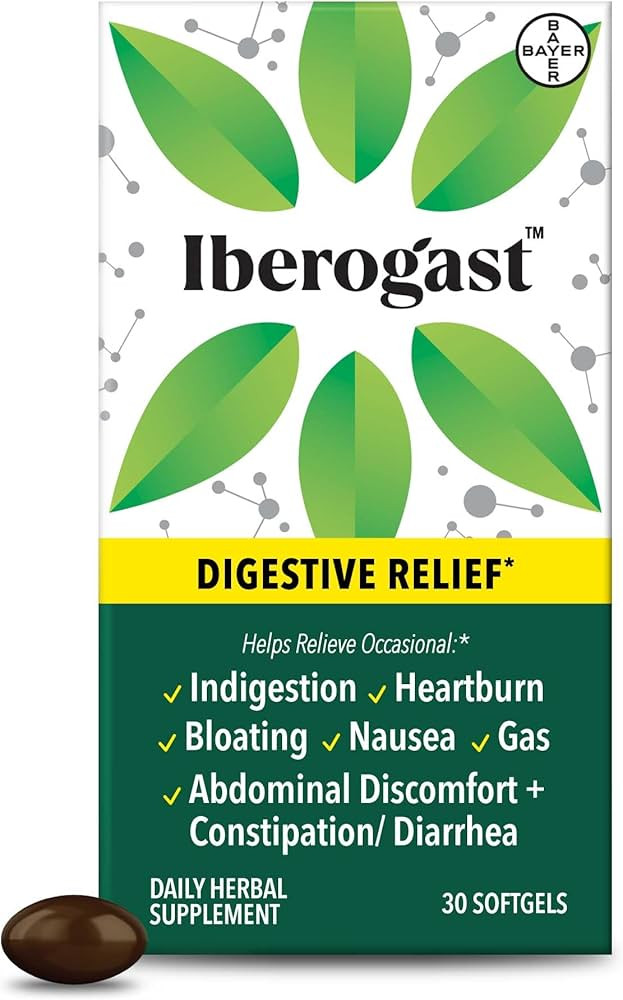Iberogast Softgels, Herbal Relief of Stomach Upsets: Occasional Indigestion, Bloating, Gas, Nause... | Amazon (US)