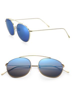 Mykonos 57MM Mirrored Aviator Sunglasses | Saks Fifth Avenue
