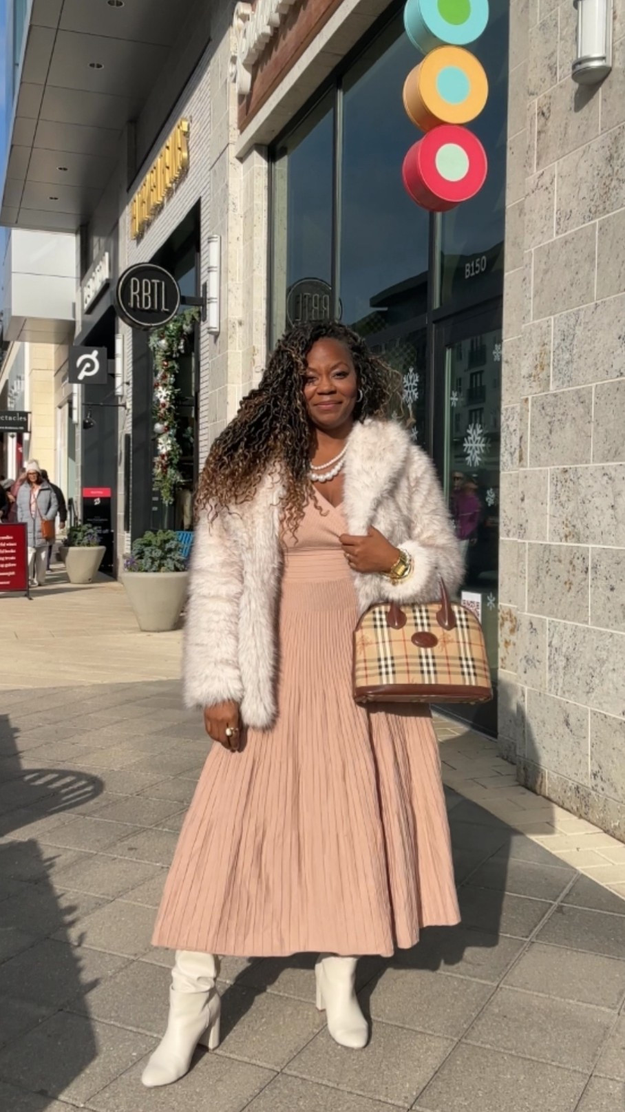 Church ootd 🤍✨

Fur coat, v neck midi dress, nursing friendly, winter outfit 

#LTKHoliday #LTKootd