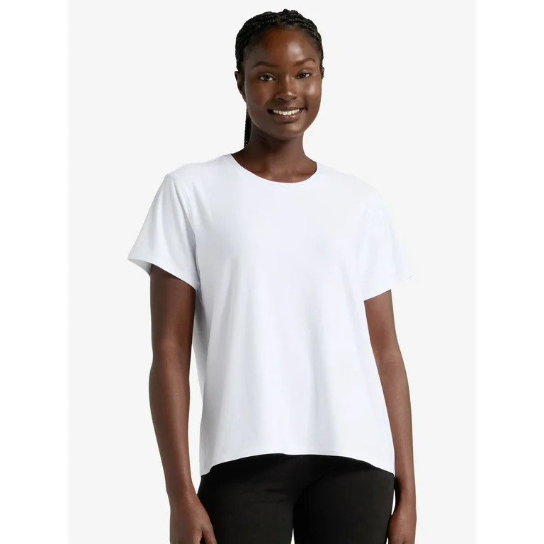 Athletic Works Women's and Women's Plus ButterCore Tee with Short Sleeves, Sizes XS-4X | Walmart (US)