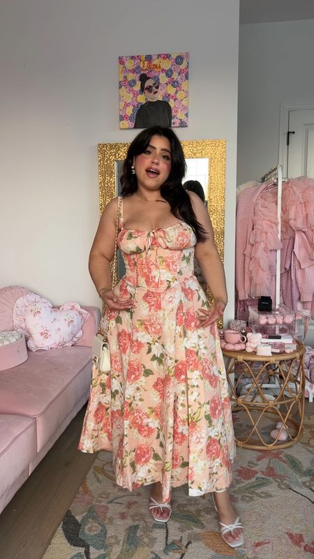 Dress is House of Cb Carmen Dress in Peony Print (wearing size L) it’s on the house of cb site just not on Nordstrom!

#LTKMidsize #LTKWedding #LTKParties
