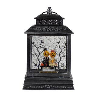 11.5" Black Lighted Halloween Snow Globe Lantern With Pumpkin Couple By Northlight | Michaels® | Michaels Stores