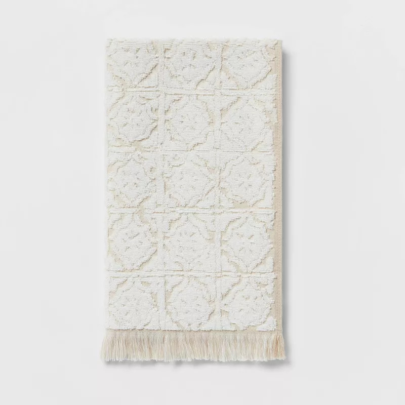 2pk Value Sculpted Tile Decorative Hand Towel - Threshold™ | Target