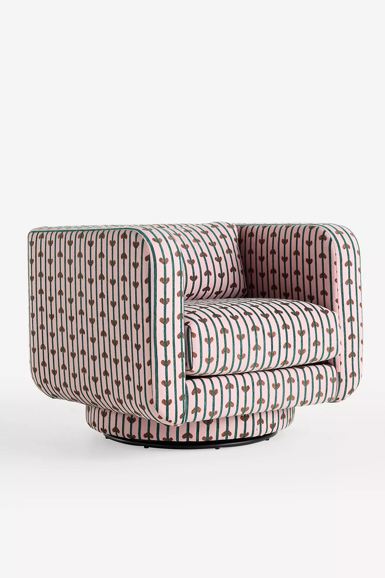 Lulu Madeline Jacquard Swivel Chair | Anthropologie (US)