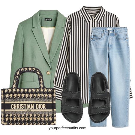 Casual spring outfit idea with a green blazer 
Office outfit inspiration 

#LTKfindsunder100 #LTKworkwear #LTKSeasonal