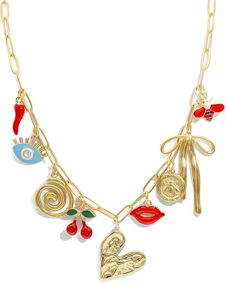 JNF 14K Gold Plated Dainty Necklace for Women Gold Cubic Zirconia Diamond Necklaces Hammered Hear... | Amazon (US)