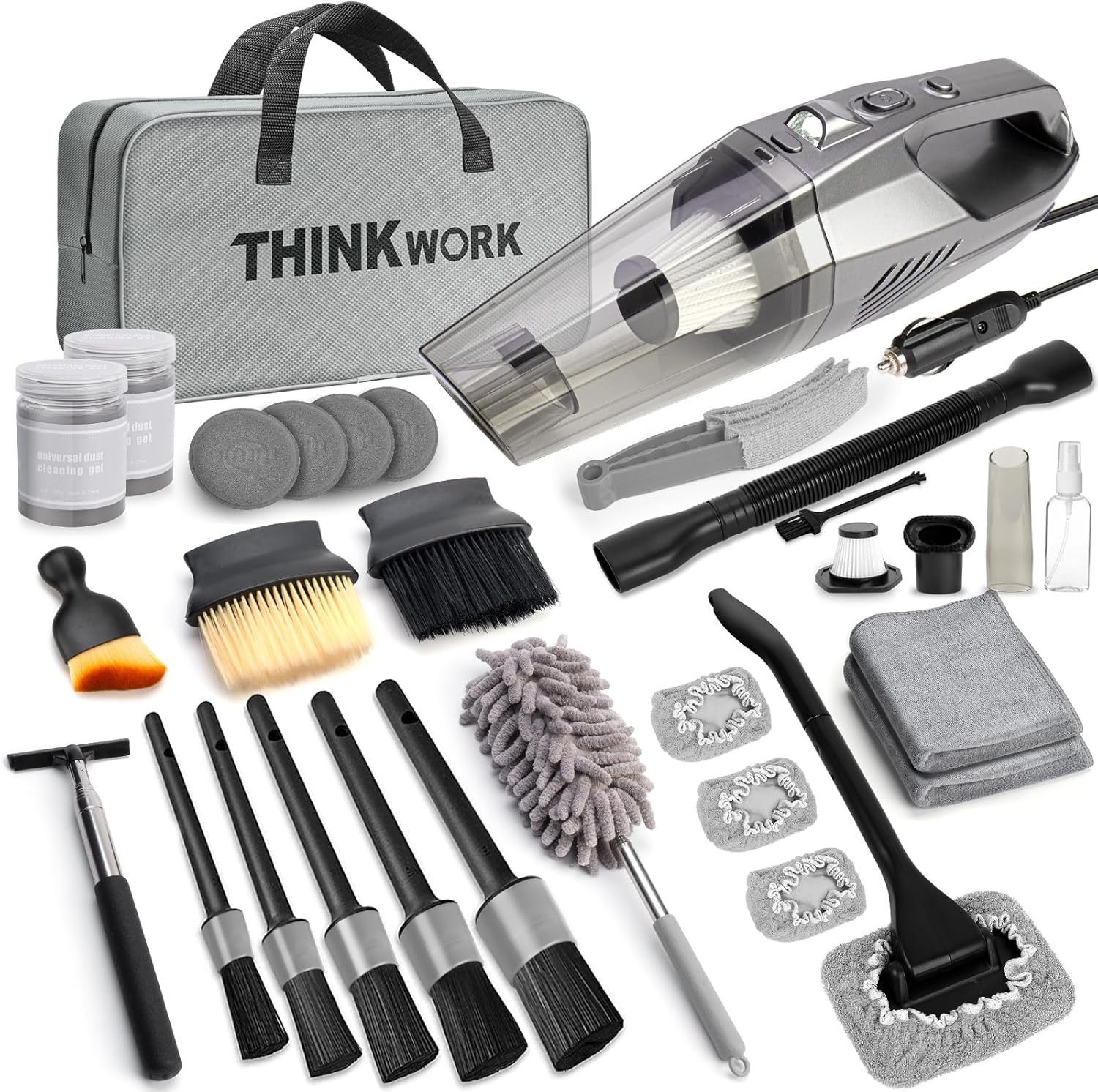 THINKWORK Car Cleaning Kit, Car Detailing Kit Interior Cleaner with High Power Handheld Vacuum, 1... | Amazon (US)