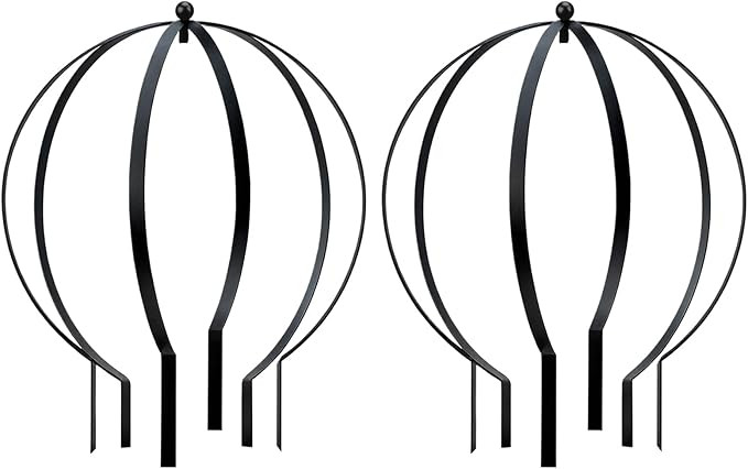 2 PCS Large Metal Trellis Obelisks Sturdy Round Circle Trellis for Climbing Plant Support Indoor ... | Amazon (US)