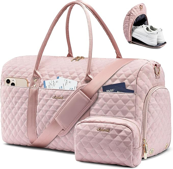 LOVEVOOK Travel Duffle Bag,Weekender Bags for Women Overnight Bag with Shoe Compartment, Carry on... | Amazon (US)