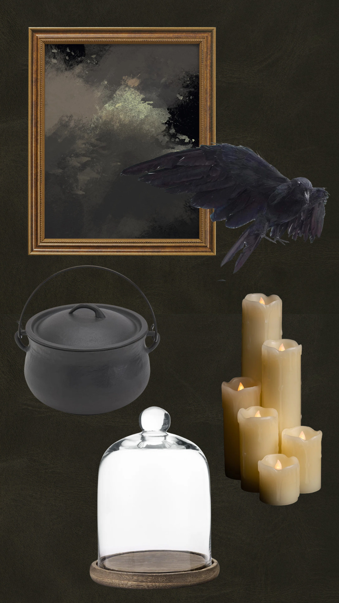 #AD It only takes one Wayfair order to get the house ready for Halloween, and every piece is linked here. We went moody instead of cute: a dark purple wreath, a cast iron cauldron by the entry, flickering candles that look like real dripping wax, and a few crows watching over all of it. Wayfair had everything we needed in one place, and it all showed up in time to decorate this weekend. Shop the full setup before Halloween sells out. @wayfair #wayfair #WayfairPartner 

 #LTKSeasonal #LTKHome