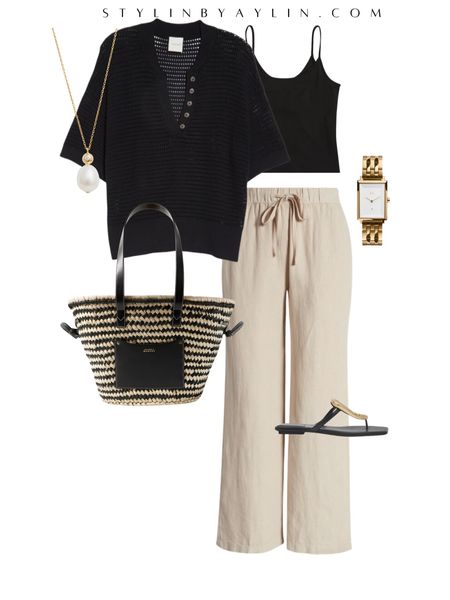 Outfit planning for your vacation, linen pants, tote bag, accessories #StylinbyAylin #Aylin

#LTKstyletip #LTKtravel