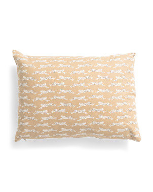 Made In Usa 13x18 Luxury Leaping Leopards Feather Pillow | Marshalls