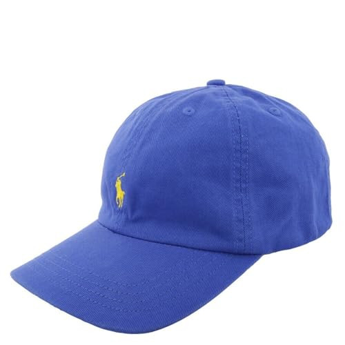 POLO RALPH LAUREN Hat Boys Chino Baseball Ball Cap in Sapphire Blue with Yellow Pony | Amazon (US)