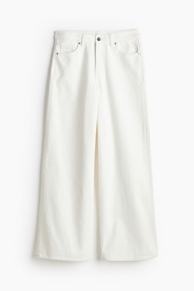Baggy Regular Jeans - Cream - Ladies | H&M GB | H&M (UK, MY, IN, SG, PH, TW, HK)