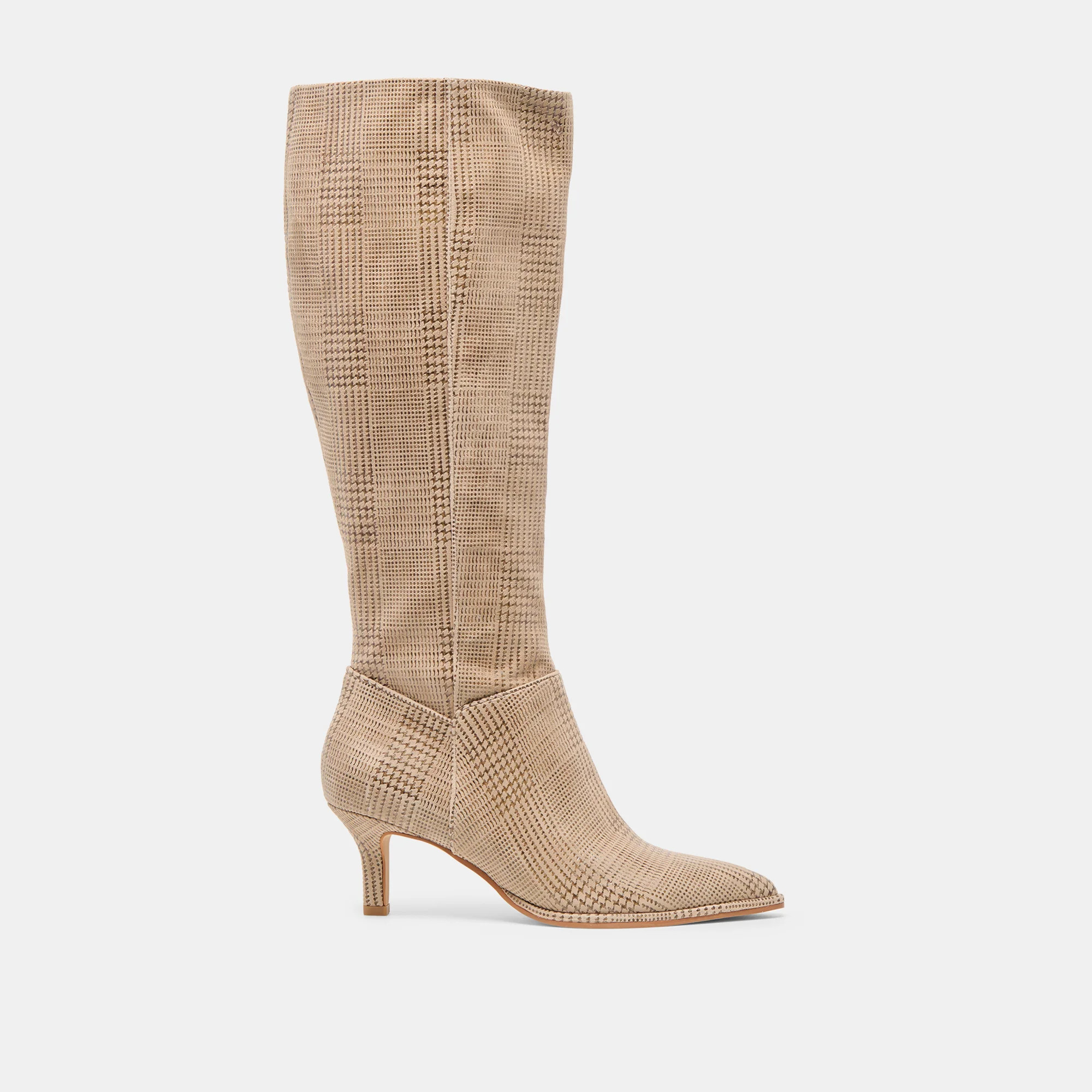 Aldy Herringbone Printed Suede Boots | Dolce Vita | DolceVita.com