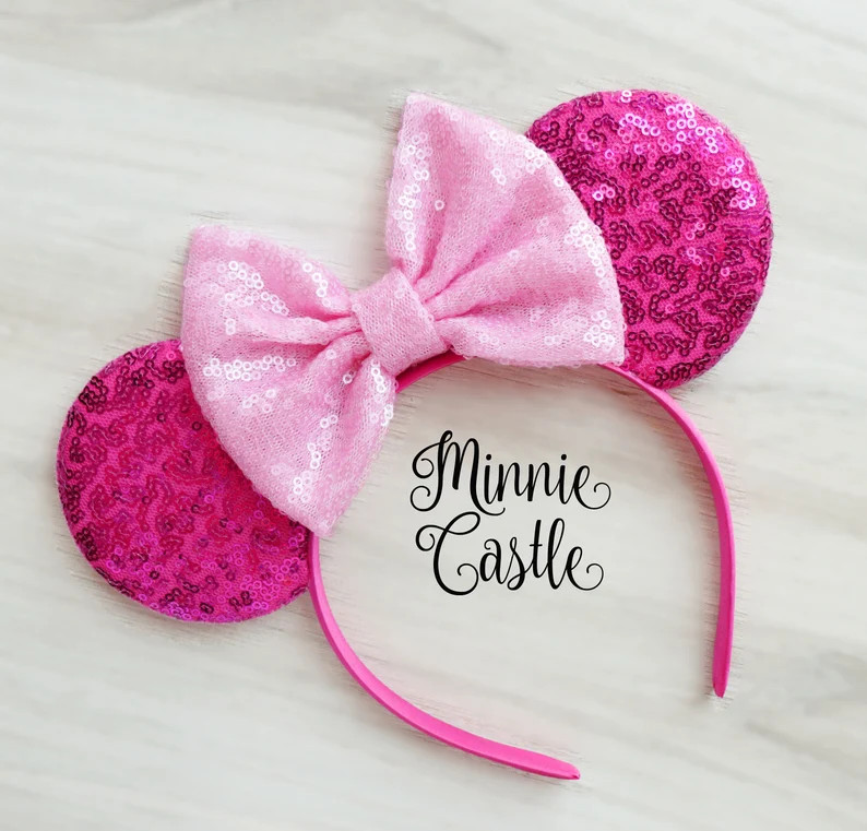 Fuchsia Pink Minnie Mouse Ears Minnie Ears Hot Pink Minnie | Etsy | Etsy (US)