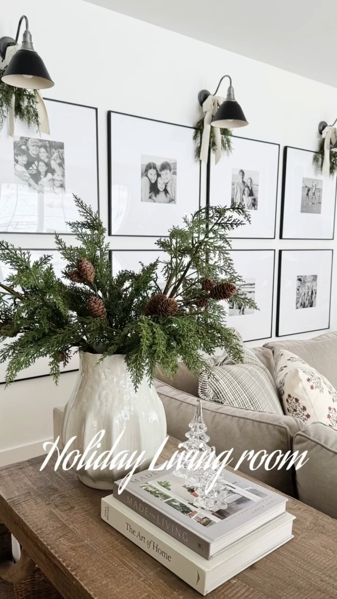 Our living room is home to our real tree - we found a gorgeous one this year! It’s decorated in all its handmade and special ornament glory, which I love and do every year. I sprinkled in some of my newer ornaments, tree candles, glass icicle ornaments, and some thin bows to dress it up a bit. :) 

Added the cluster LED lights again and this year we have 2000 lights on the tree 🌲 

I loved adding red berry accents throughout this year. My mantel changed from my original vision-  I love the drape of these stems so they are staying put! 

Trying to wrap my head around the fact that we are getting super close to Christmas. It went by way too fast! 

#holidaydecor #christmastree #livingroomdecor #holidayhome