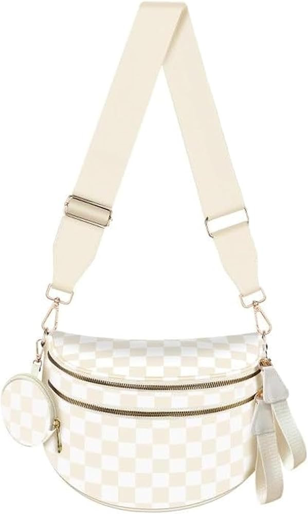 EMMAFY Women's Crossbody Bag, Waterproof Oxford Cloth Waist Bag with Adjustable Shoulder Strap, S... | Amazon (US)