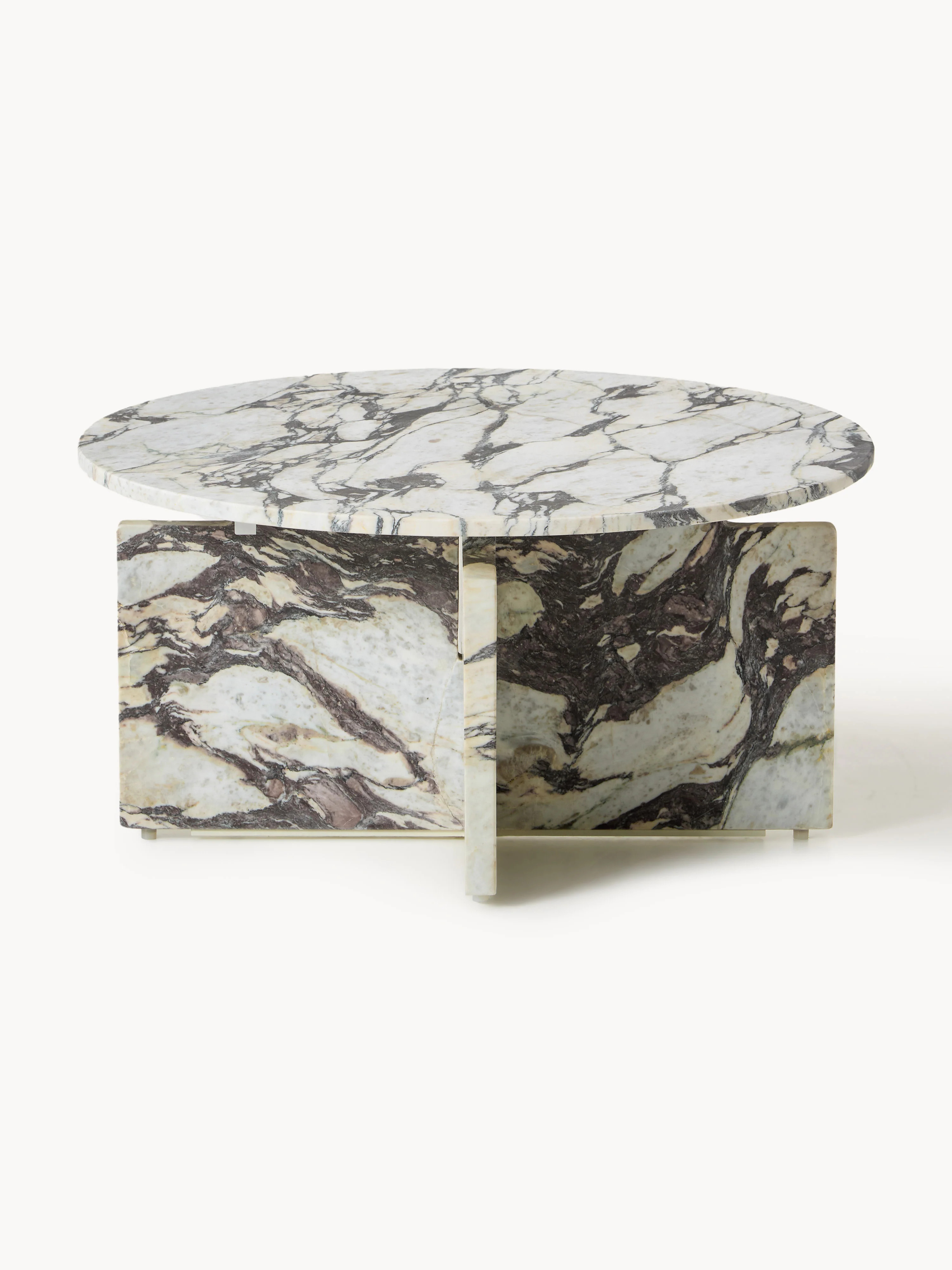 Round Calacatta Viola Marble Coffee Table Marisa | Westwing UK