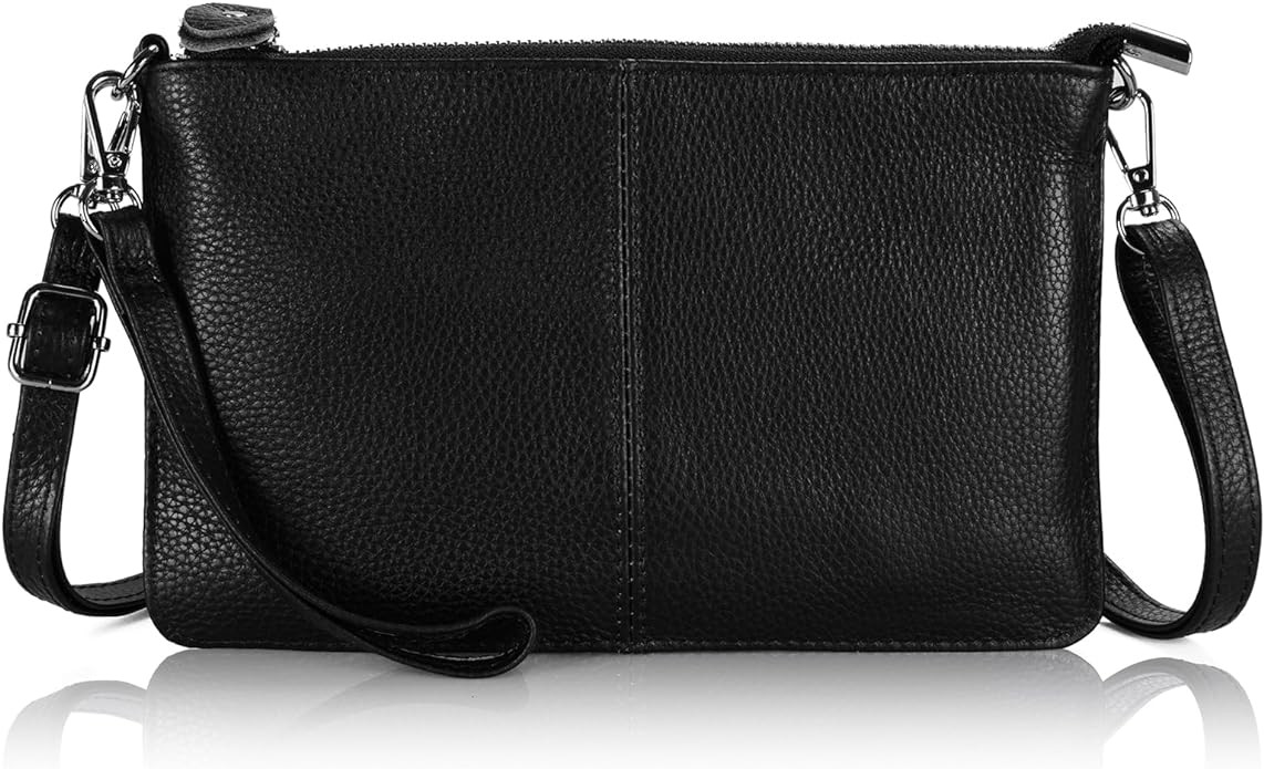 befen Genuine Leather Wristlet Clutch Wallet Purses Small Crossbody Bags Shoulder Handbag for Wom... | Amazon (US)