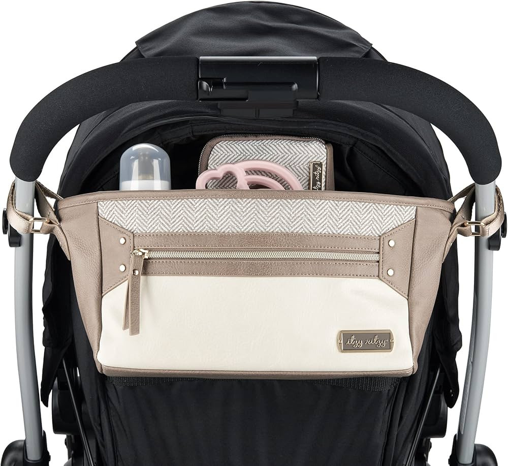 Itzy Ritzy Carrito ajustable para cochecito: organizador de cochecito con dos bolsillos integrado... | Amazon (US)