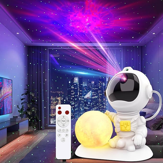 Astronaut Galaxy Projector, 3 in 1 Star Projector with 3.5 inch Moon Lamp, Remote & Timer, 33 Lig... | Amazon (US)