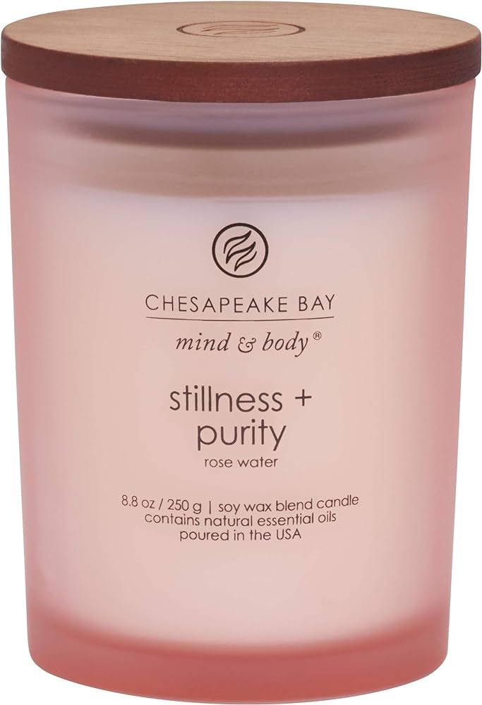Chesapeake Bay Candle Scented Candle, Stillness + Purity (Rose Water), Medium Jar, 8 Ounce, Home ... | Amazon (US)