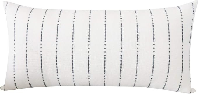 SLOW COW Cotton Linen Embroidery Decorative Lumbar Throw Pillow Cover Rectangular Pillowcase Cush... | Amazon (US)