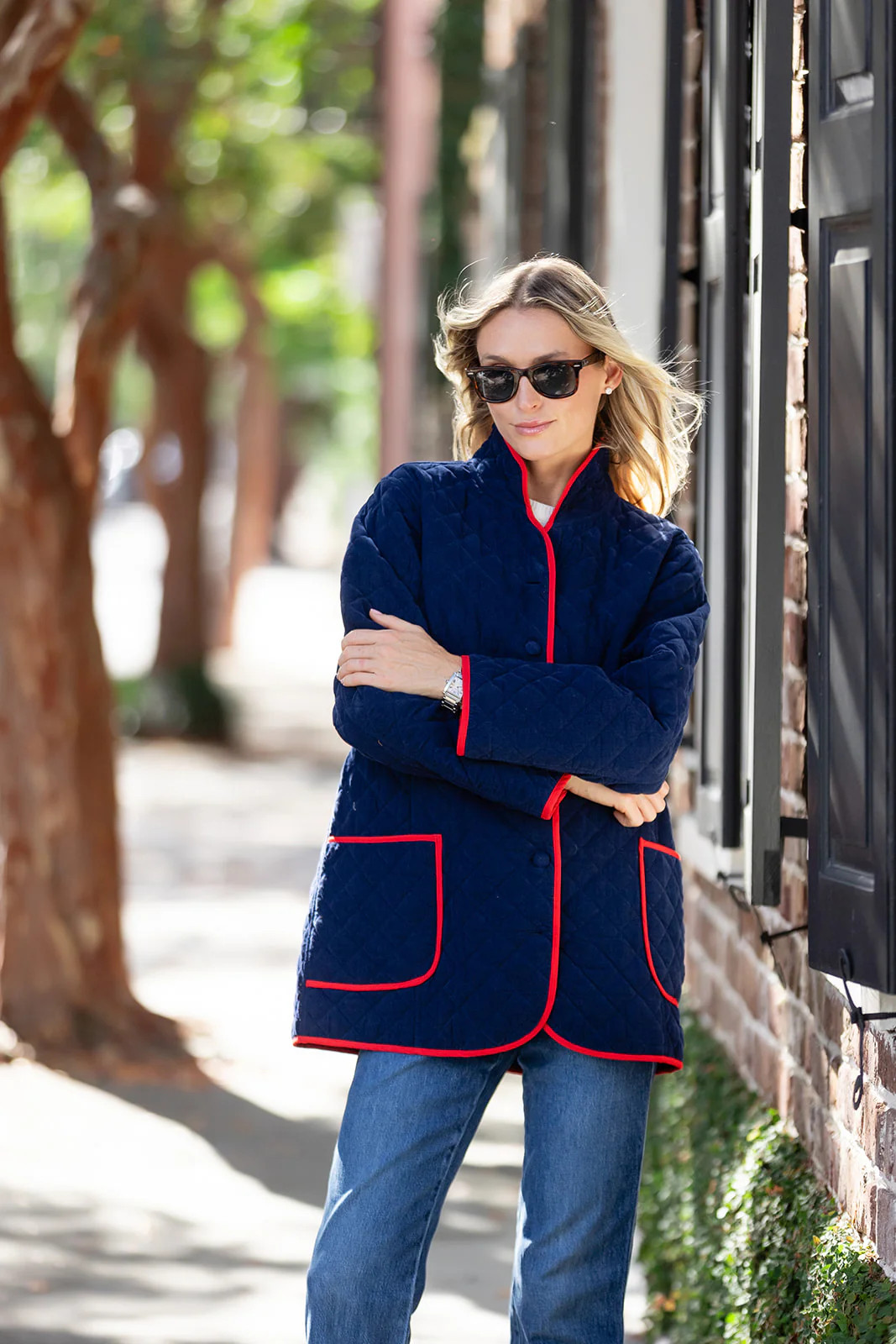 Oversized Dakota Jacket Corduroy - Peacoat | Julia Amory