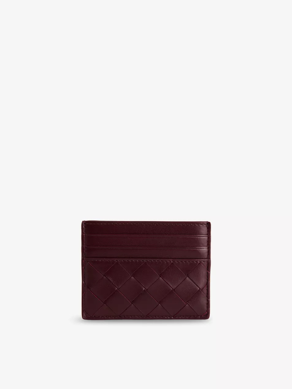 Intrecciato Leather Card Holder | Selfridges
