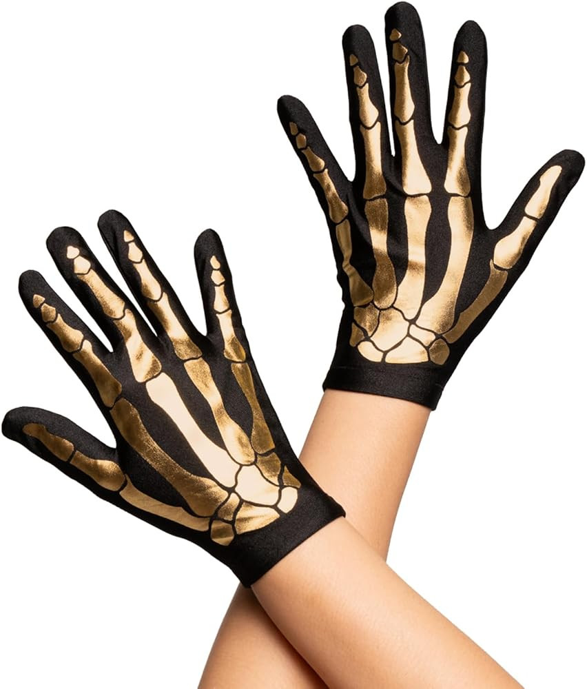Tipsy Elves Halloween Skeleton Gloves - Spooky Fun Party Accessories for Costumes | Amazon (US)