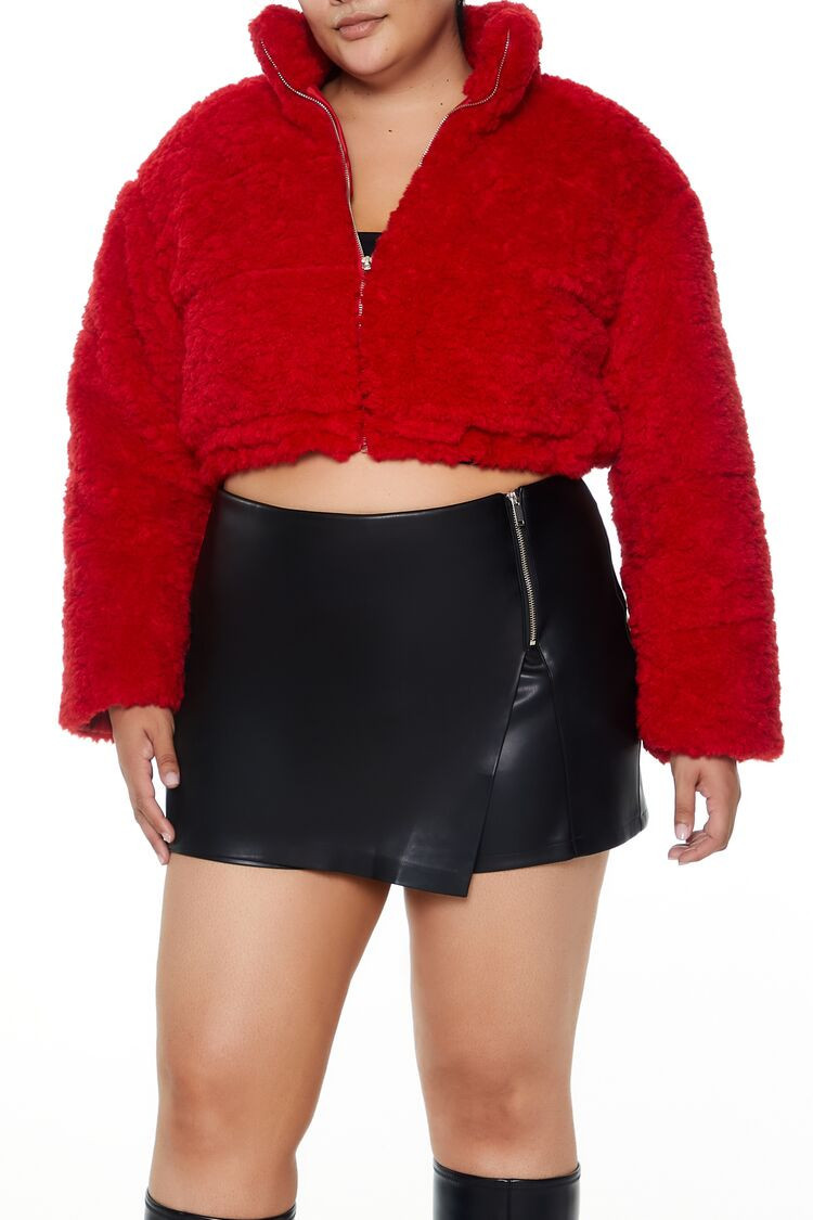 Plus Size Faux Shearling Jacket | Forever 21